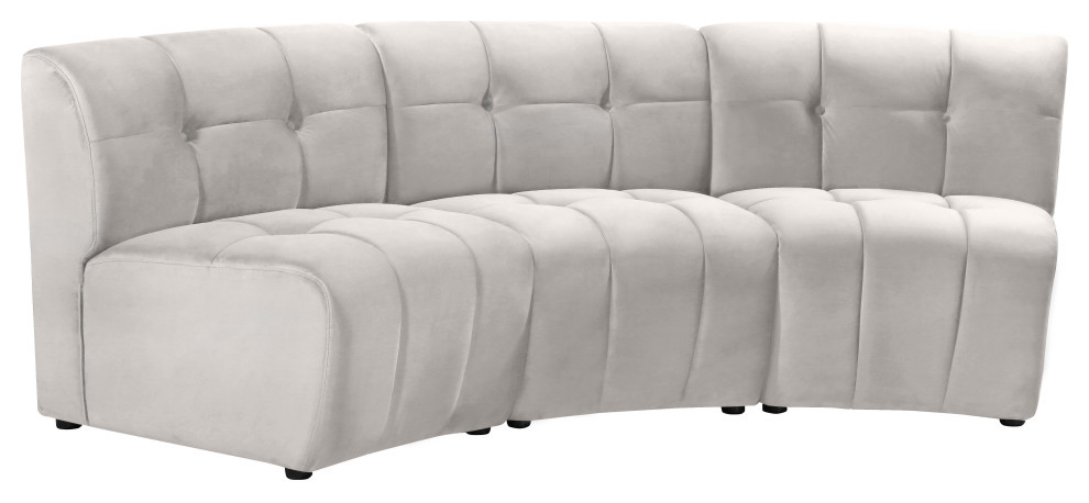 Limitless Modular Velvet 1 Piece Sectional   Transitional   Sofas   by Meridian Furniture  Houzz