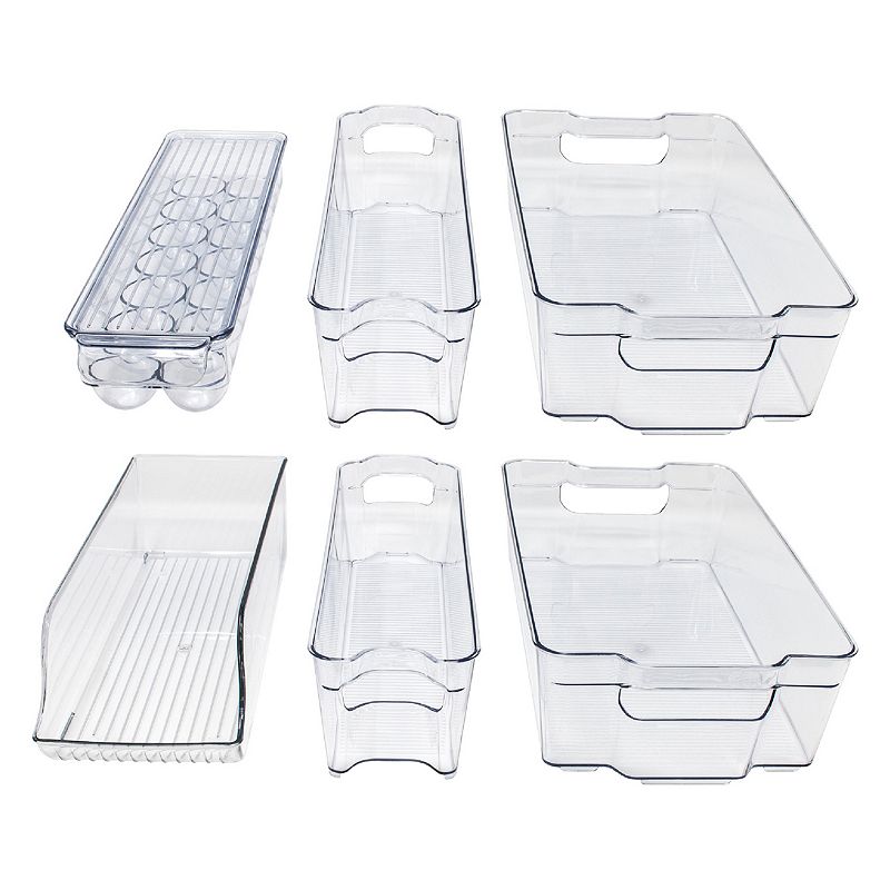 Sorbus 6-Piece Refrigerator and Freezer Organizer Bin Set