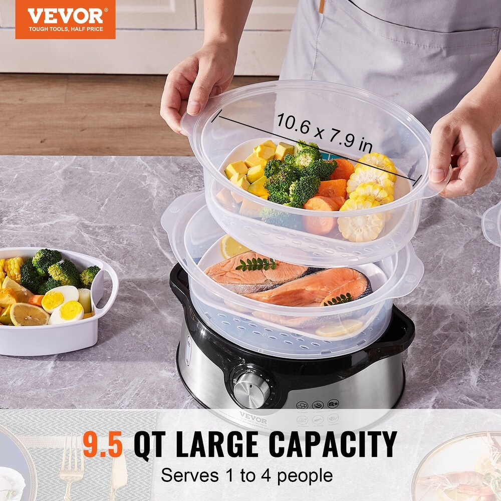 VEVOR Electric Food Streamer with Auto Shut Off   Boil Dry Protection