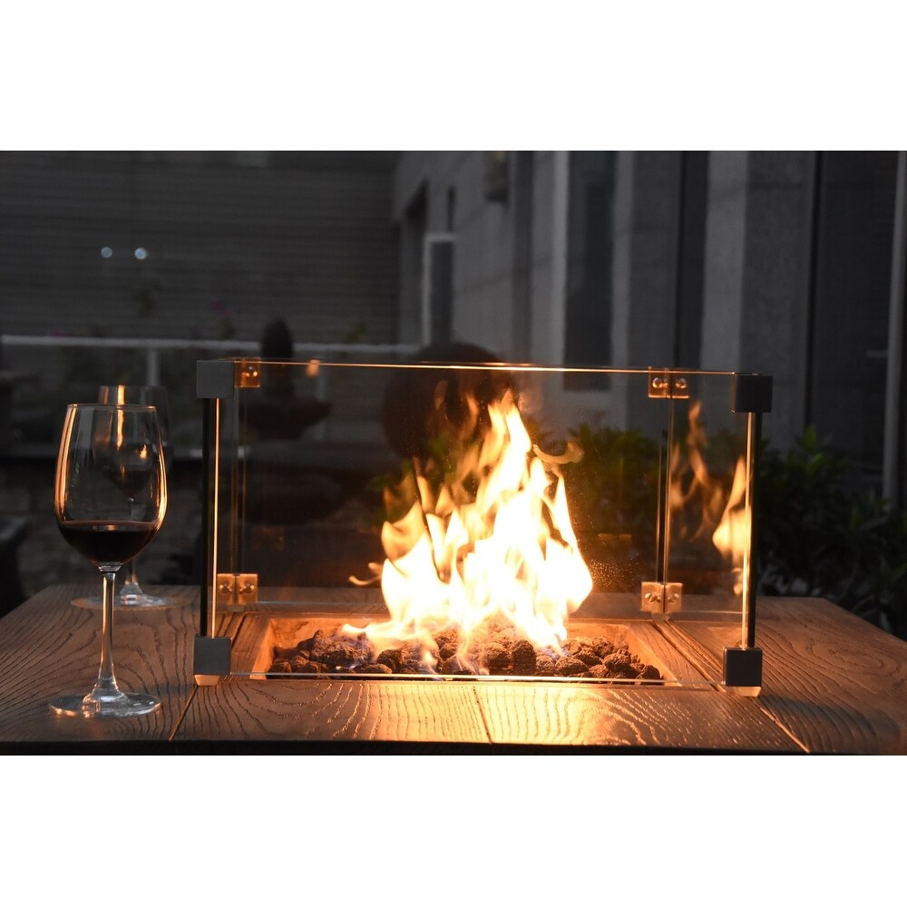 Elementi Rova Outdoor Bar Fire Pit Table 34\