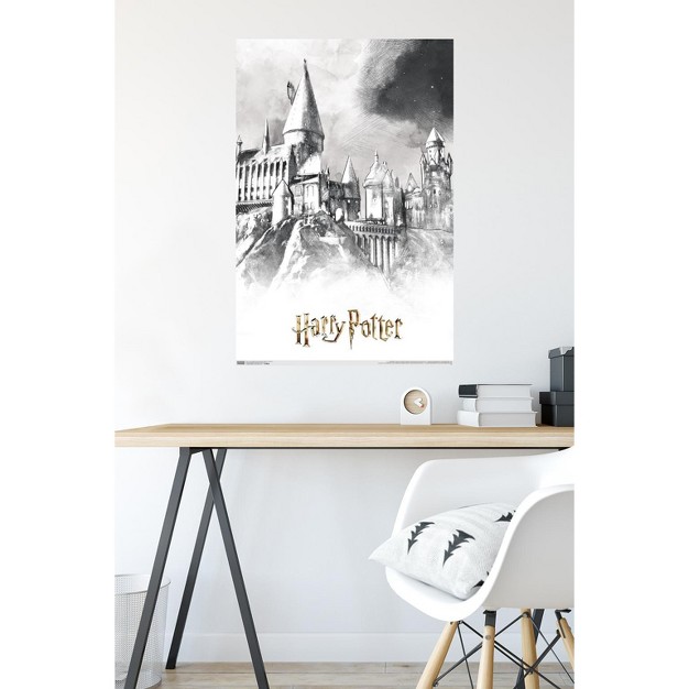 Trends International The Wizarding World Harry Potter Illustrated Hogwarts Unframed Wall Poster Prints