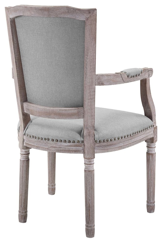 Country Farm House Dining Vintage Side Chair Armchair  Fabric Wood   French Country   Dining Chairs   by House Bound  Houzz