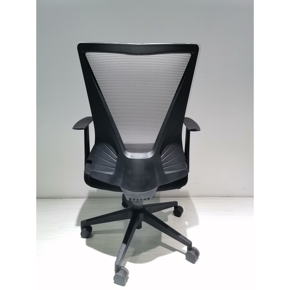 Mesh Office Chair Ergonomic Mid Back Swivel Desk Chair  Fixed Armrest with Lumbar Support and Adjustable Height Task Chairs