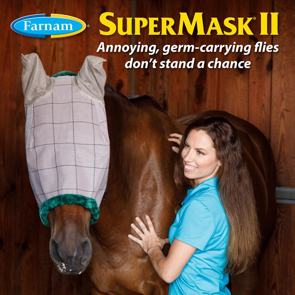 Farnam SuperMask II Horse Fly Mask with Covered Ears