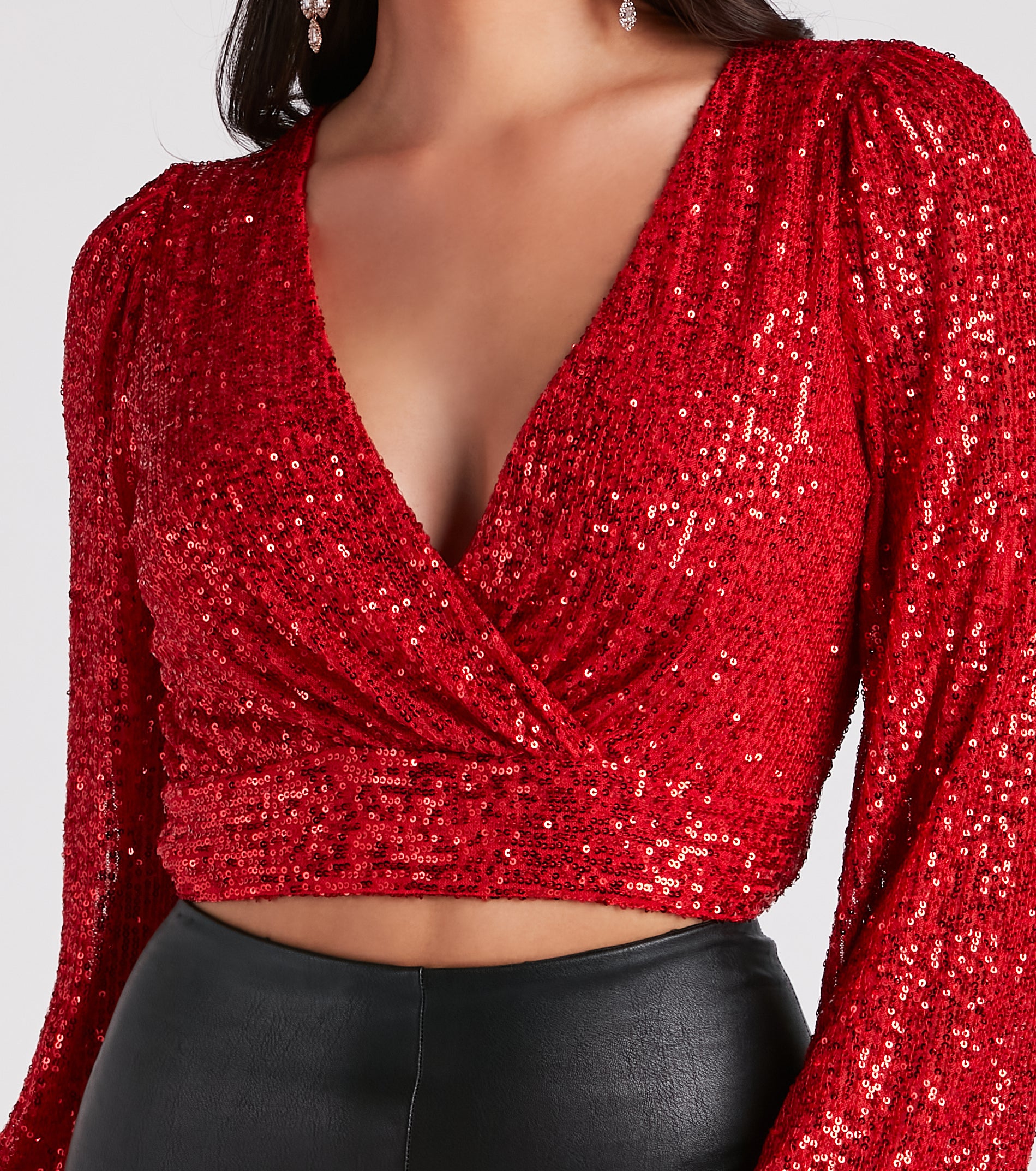 Statement Making Sequin Crop Top