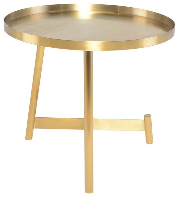 Jovi Gold Side Table   Midcentury   Side Tables And End Tables   by Peachtree Fine Furniture  Houzz