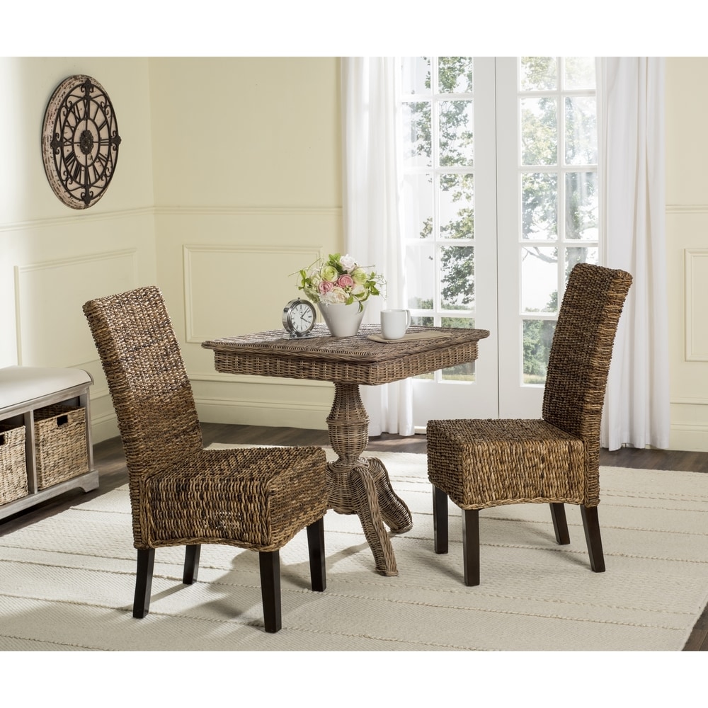 SAFAVIEH Dining Rural Woven Avita Natural Dining Chairs (Set of 2)   17.3\