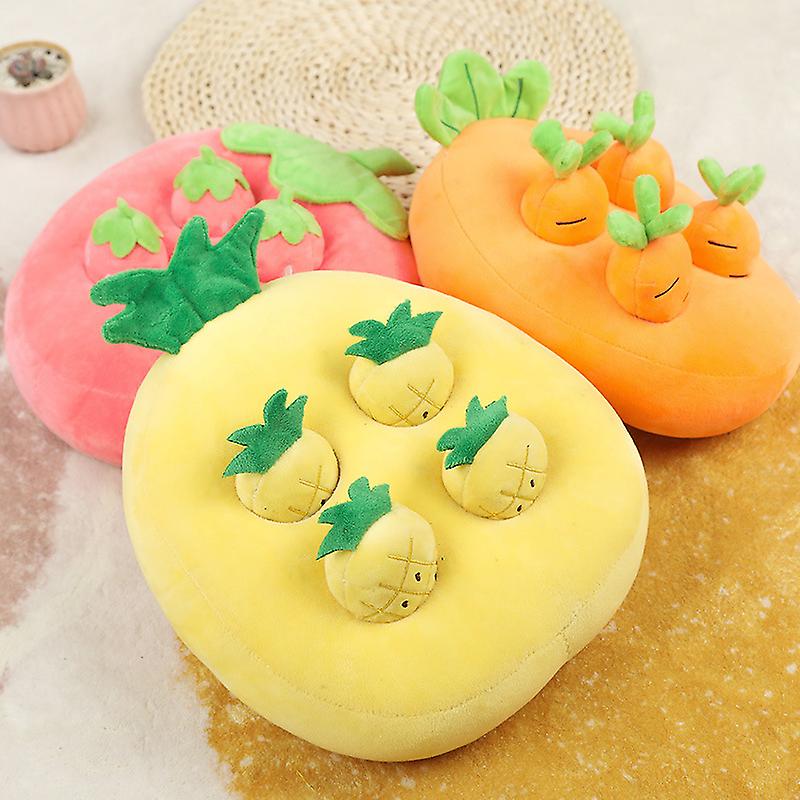 Born Pretty Dog Pet Pick Up Fruits Ground Toy Stuffed Mini Chicken Aniamls Egg Carrots In A Earth Pillow Unqiue Gift For Kids Educational