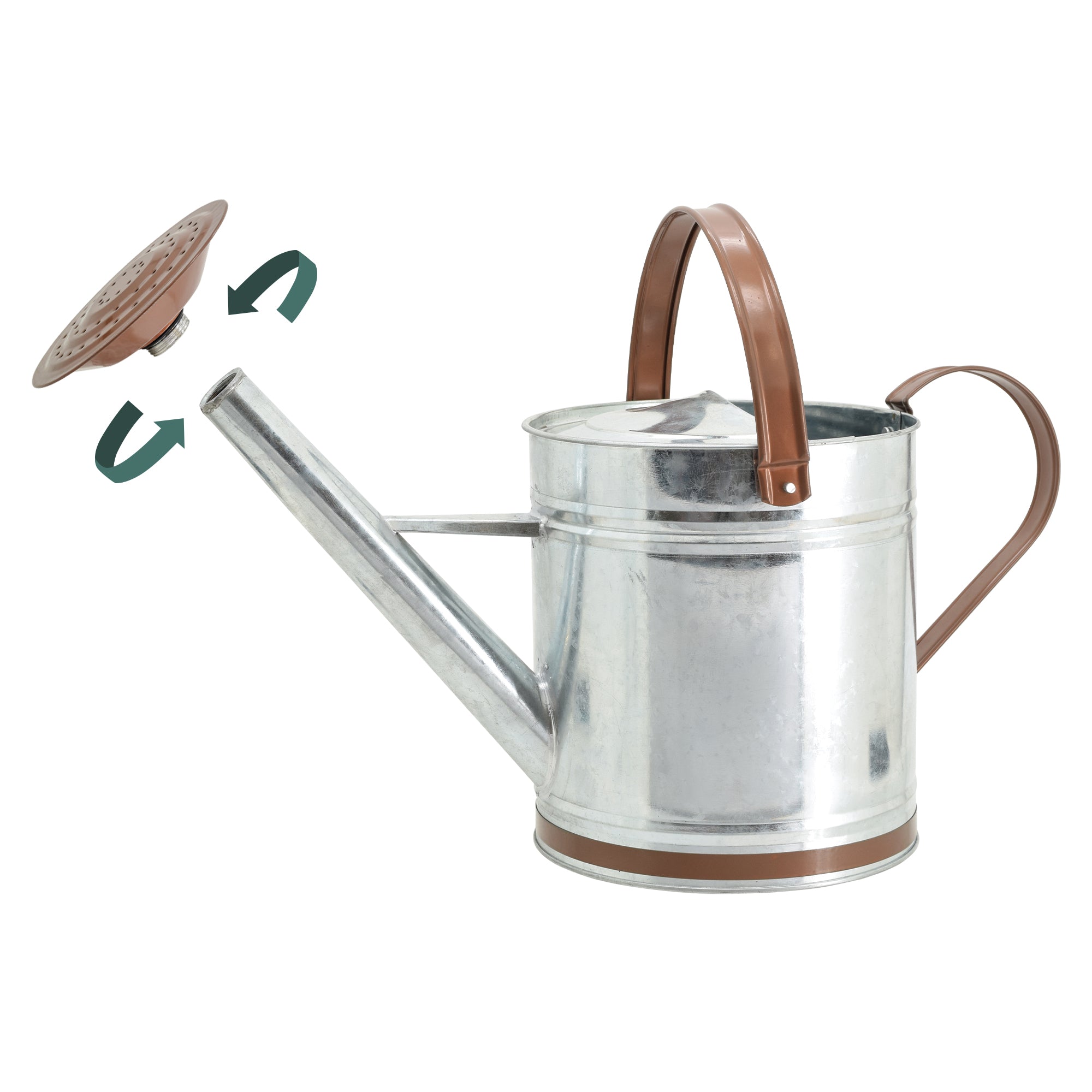 Arcadia Garden Products 1.3 gal Classic Watering Can, Chrome