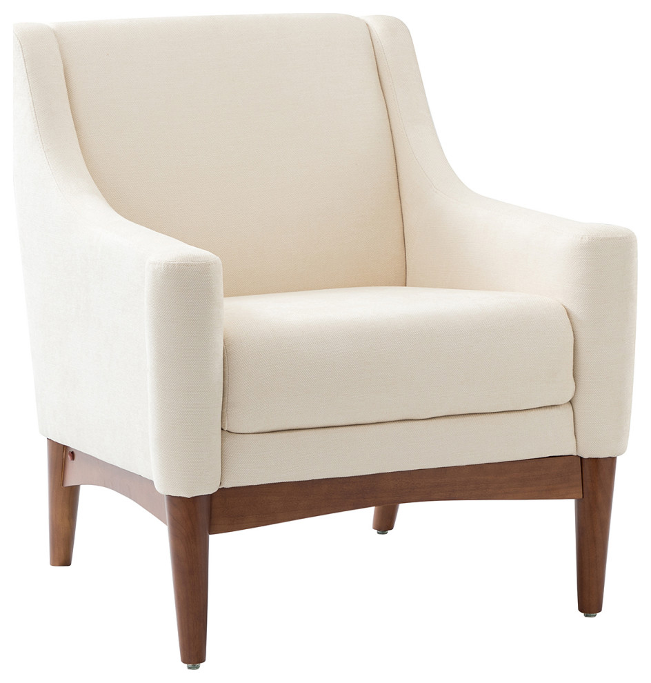 34.2 quotComfy Living Room Armchair With Sloped Arms   Midcentury   Armchairs And Accent Chairs   by Karat Home  Houzz