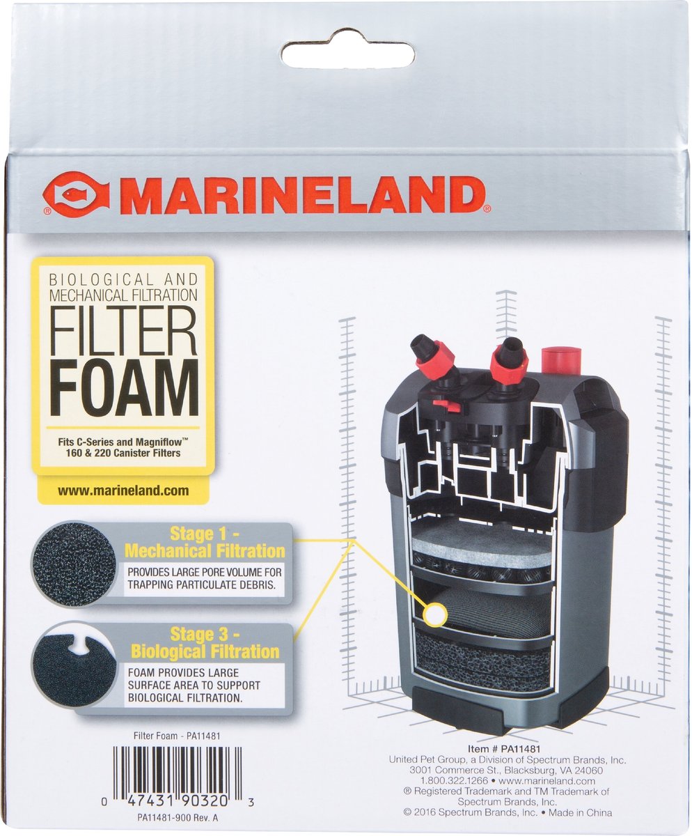 Marineland C-160 and C-220 Canister Foam Filter Media