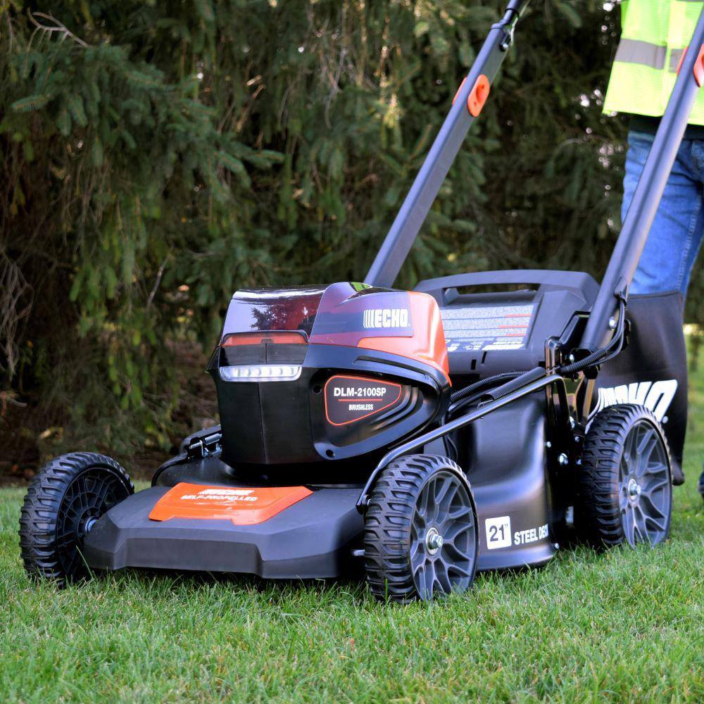 ECHO eFORCE 56-Volt 21 in. Cordless Battery Walk Behind Self-Propelled Lawn Mower (Tool Only) DLM-2100SPBT