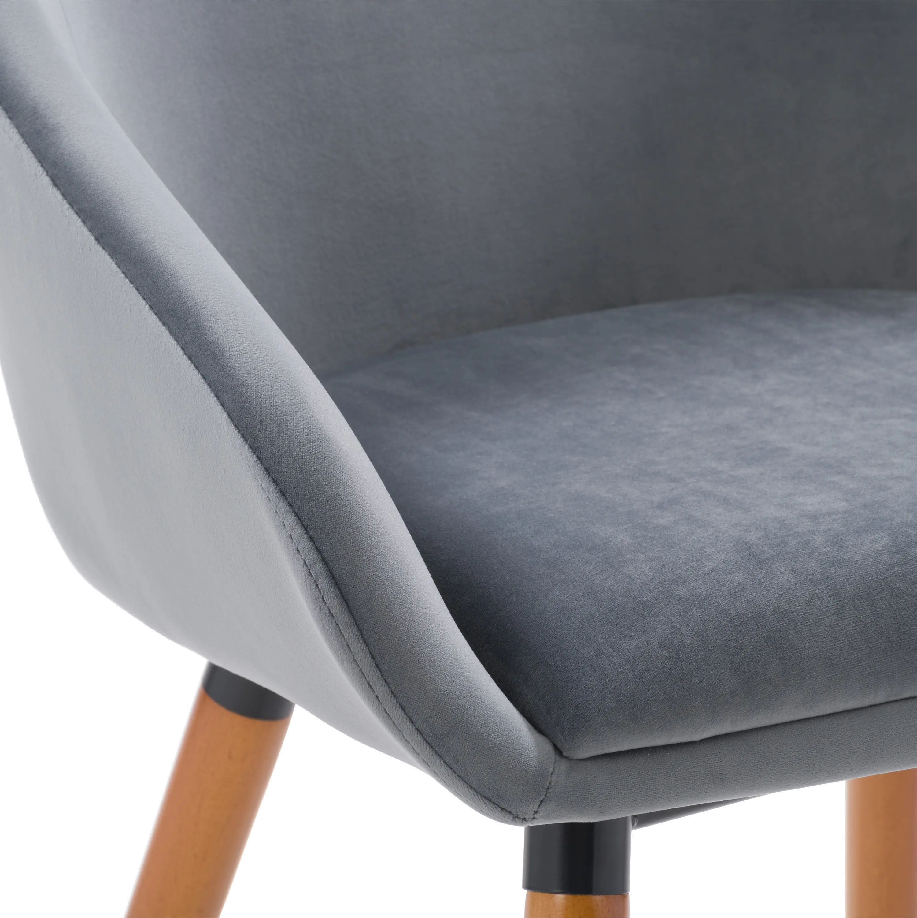 Ayla Gray Velvet Side Chair