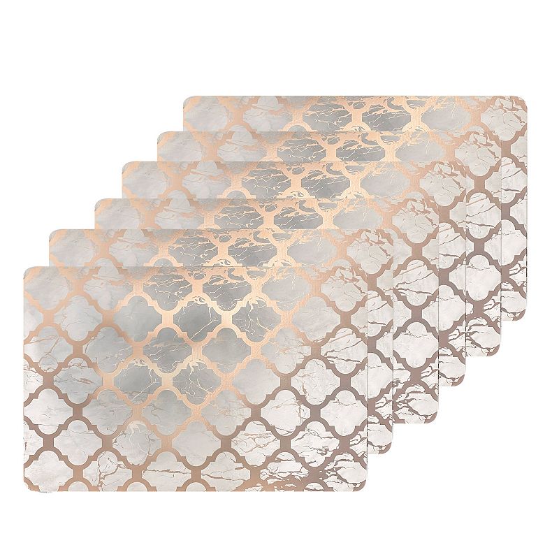 Dainty Home Marble Cork 12 x 18 Placemats Set Of 6