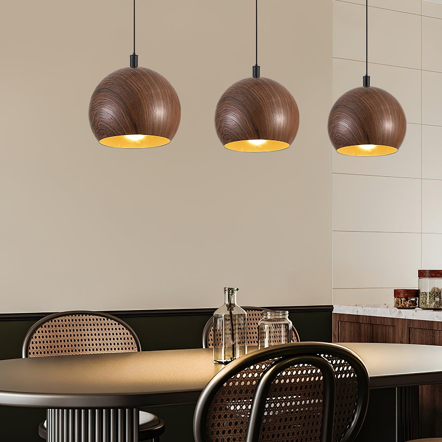 Wood Grain Pendant Lamp