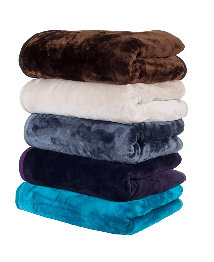 Baldwin Home Solid Soft Heavy Thick Plush Mink Blanket