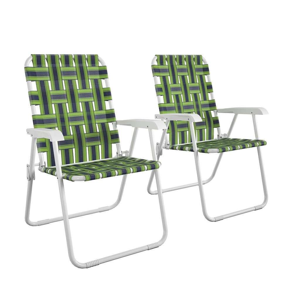 The Novogratz Poolside Gossip Collection Priscilla Folding Chair (2 Pack)