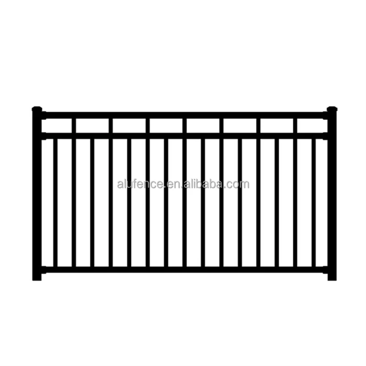 Factory Supply Powder Coated  Flat Top Aluminum Pool Fence