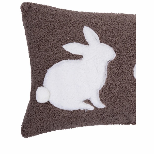 X 20 quot Easter Bunny Rabbit Duo Tufted Decorative Throw Pillow