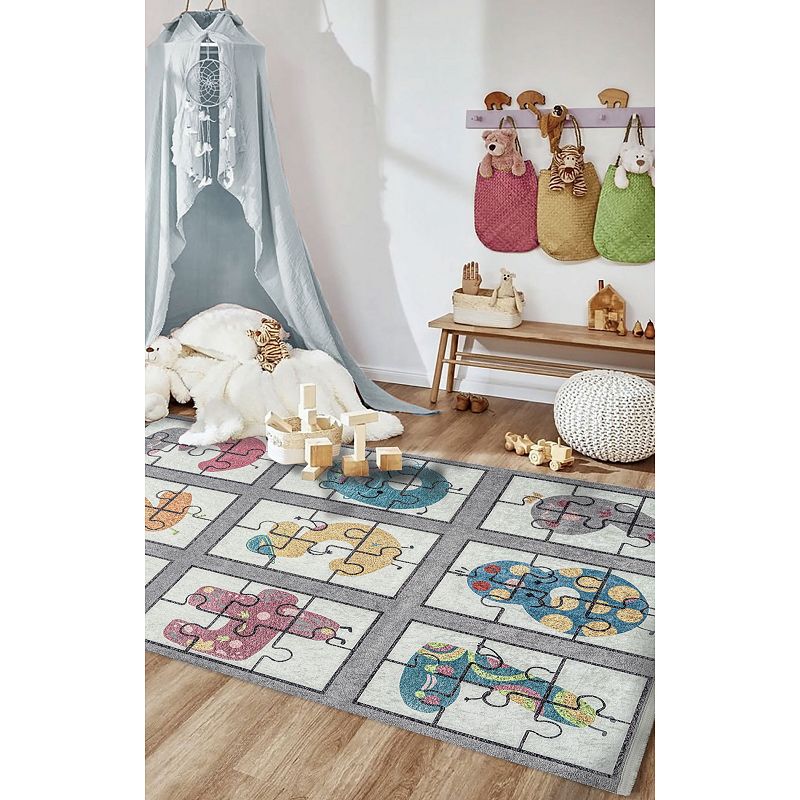 Mother Ruggers 4' x 6' Number Time Kid's， Toddler， Nursery Rug