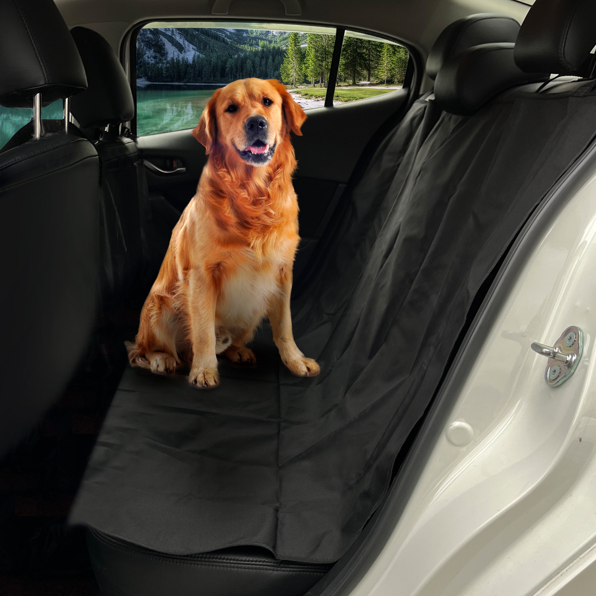 Unique Bargains Universal Car Back Seat Cover Pad Pet Waterproof Non-slip Protector Pad Oxford Cloth Black