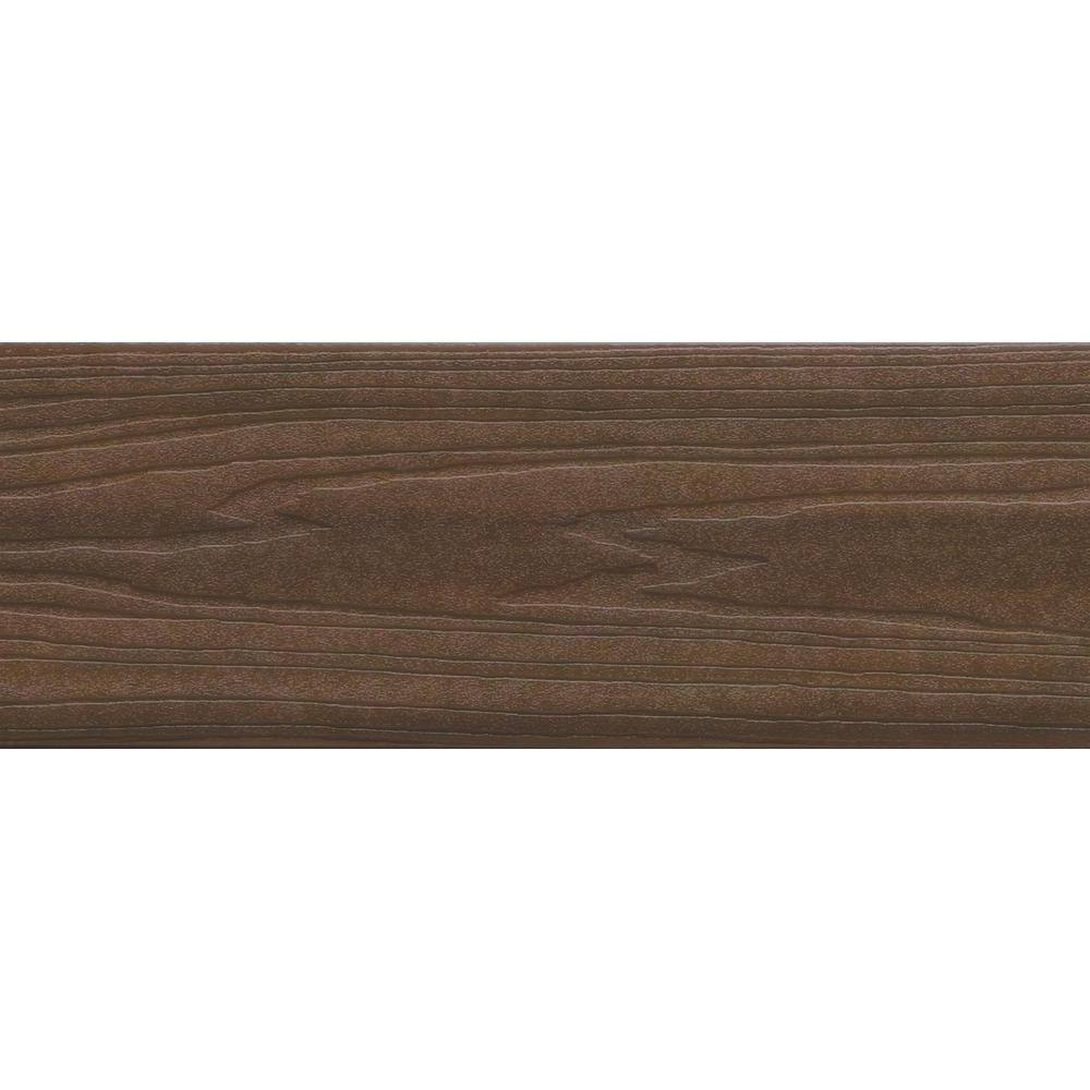 Fiberon ArmorGuard 1516 in. x 5-14 in. x 12 ft.Forest Brown Grooved Edge Capped Composite Decking Board BRDAGG FBR 12