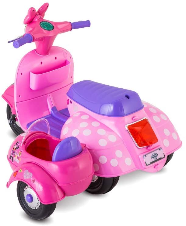 6-Volt Minnie Mouse Happy Helpers Scooter with Sidecar Ride-On by Kid Trax