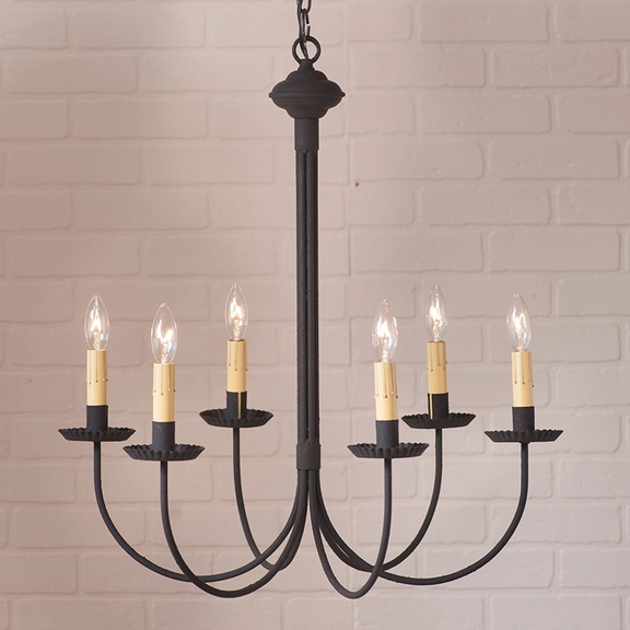 Irvin's Tinware 9203BK 6 Arm Grandview Chandelier ...