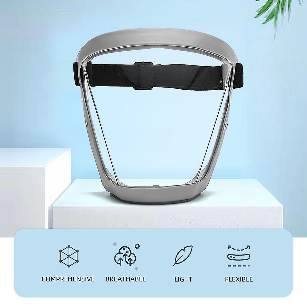 Full Face Shield Clear Protective Face Cover Anti Fog Waterproof Windproof Breathable Safety Face Shield Built-in Anti Pm2.5 Filter For Work Cleaning