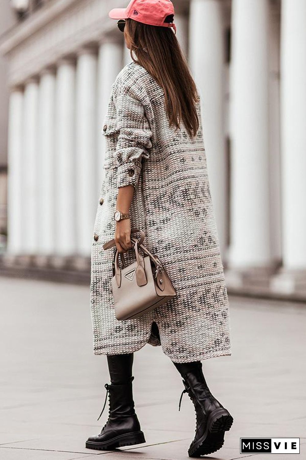 Cozy Up In Carolina Printed Coat