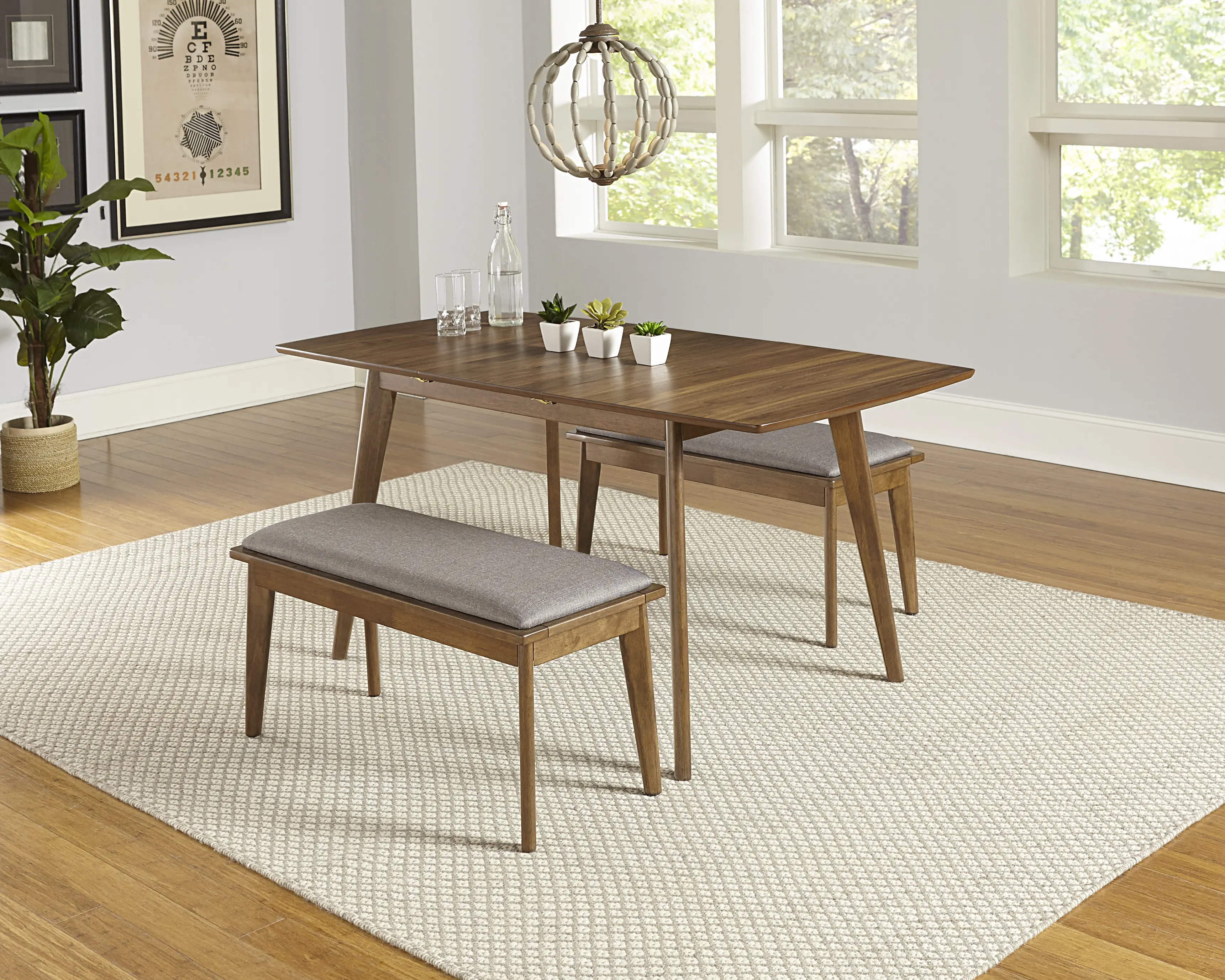 Arcade Brown Expandable Dining Room Table