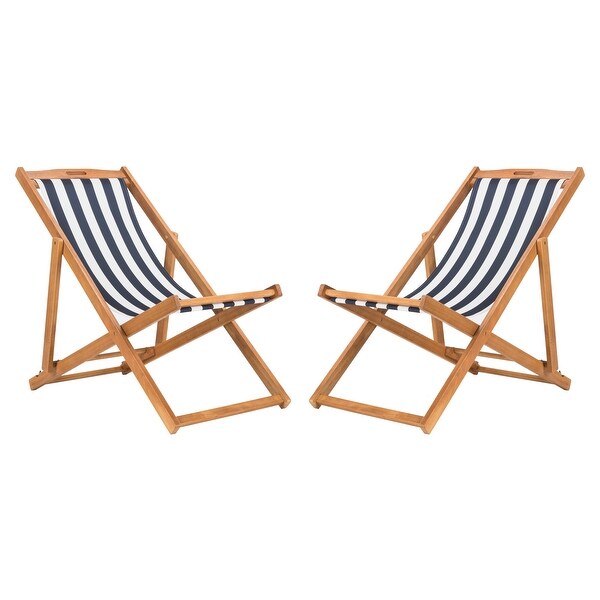 SAFAVIEH Outdoor Living Loren Foldable Sling Chair (Set of 2)