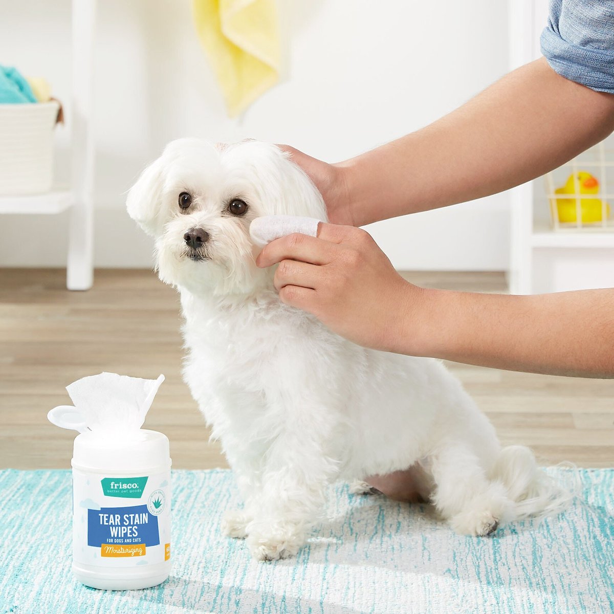 Frisco Moisturizing Tear Stain Wipes with Aloe for Dogs and Cats