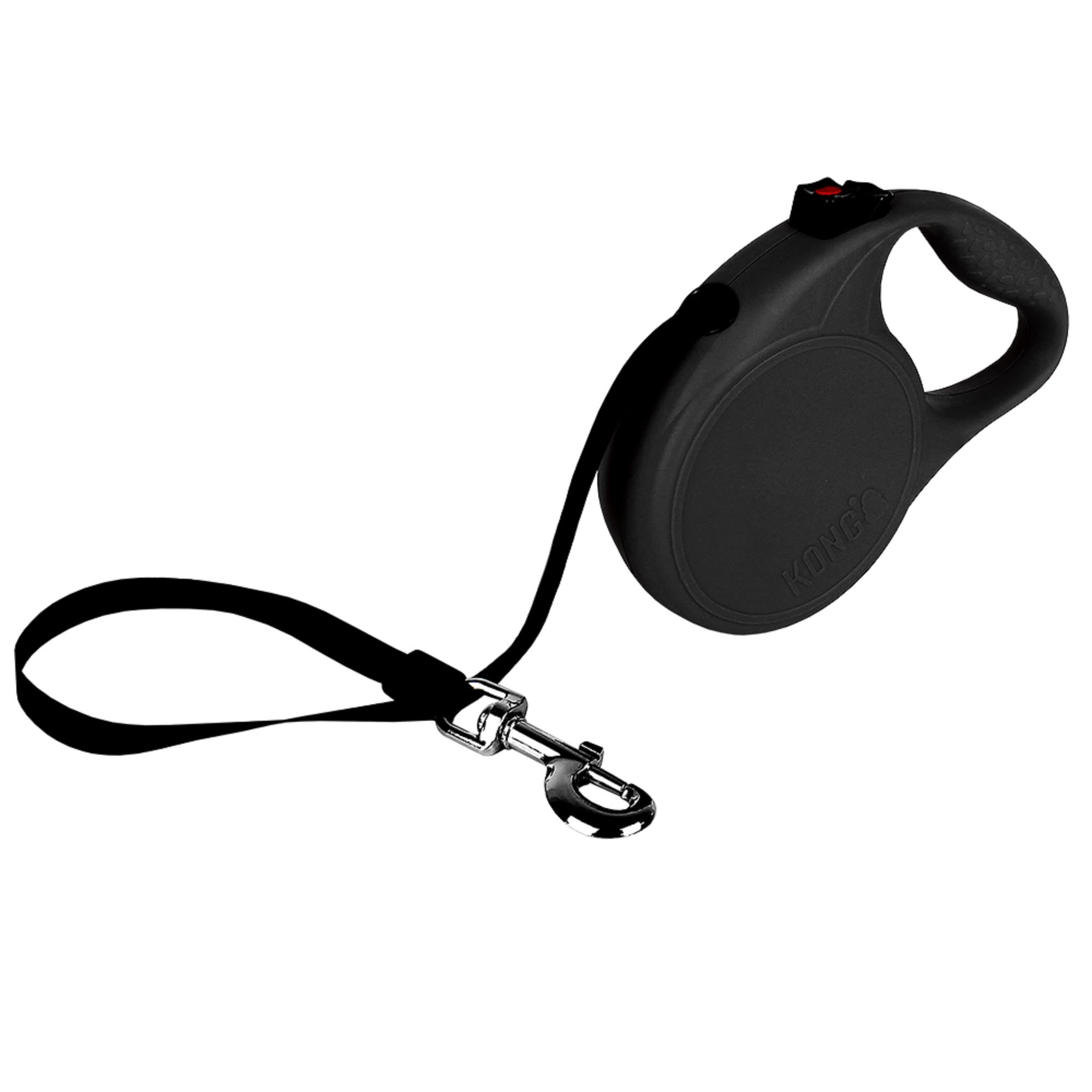 KONG Black Trail Retractable Dog Leash for Dogs Up To 110 lbs.， 16 ft.