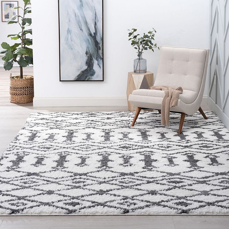 KHL Rugs Tania Contemporary Geometric Shag Area Rug