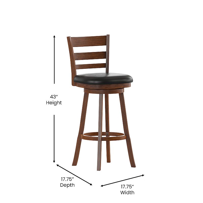 Taylor and Logan Zayne Ladderback Swivel Bar Stool