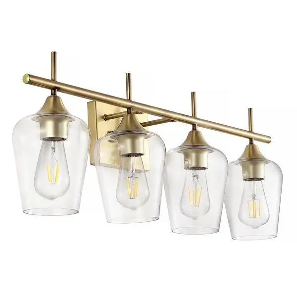 GetLedel 4-light Vanity Light Sconce With Clear Glass Shades