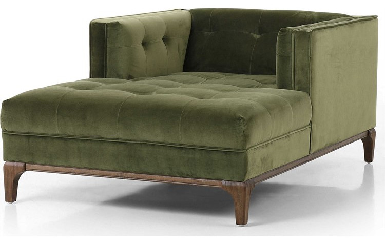 Dylan Chaise   Sapphire Olive   Midcentury   Indoor Chaise Lounge Chairs   by The Khazana Home Austin Furniture Store  Houzz