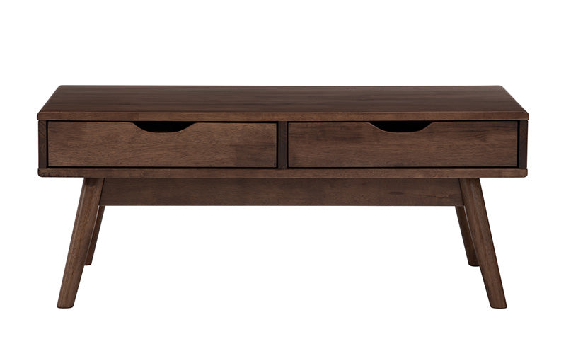 LAMAR Coffee Table with 2 Drawers 106cm - Walnut