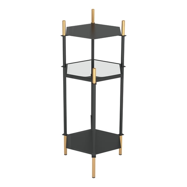 William Side Table Gold and Black - 19.9