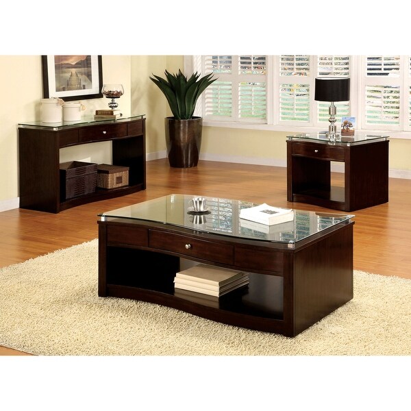 Furniture of America Brook Contemporary Espresso 50-inch Console Table