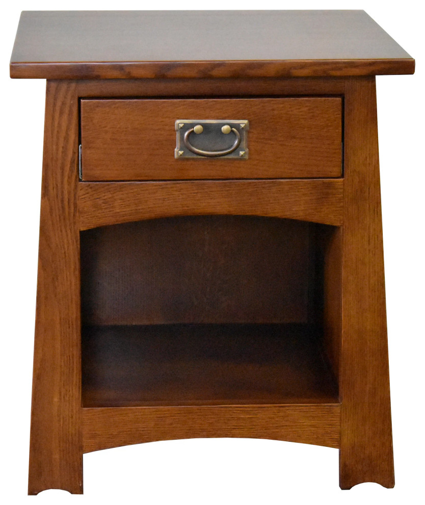 Mission Style Solid Quarter Sawn Oak Keyhole End Table   Craftsman   Side Tables And End Tables   by Crafters and Weavers  Houzz