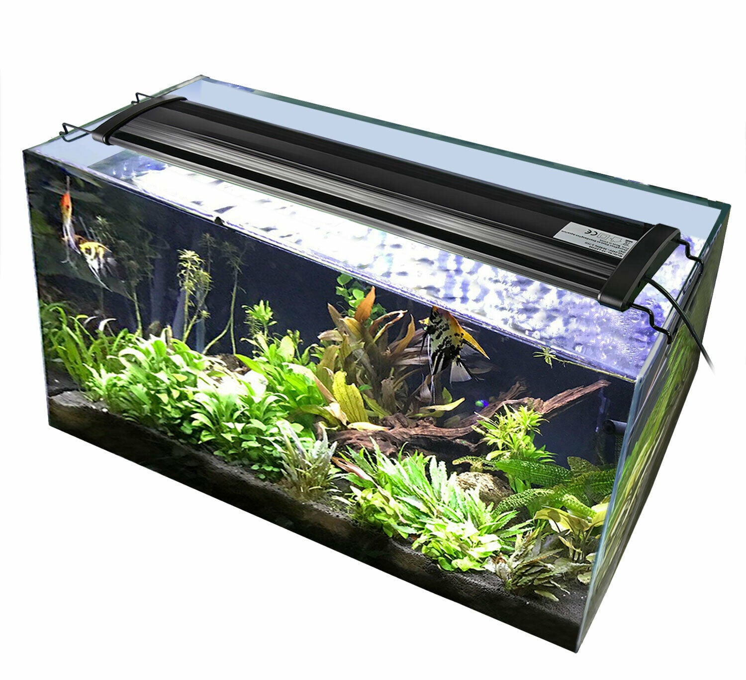 23.6inch Full Spectrum Aquarium Hood Lighting 81 LEDs 23.6-31.5inch Fish Tank Light Freshwater Marine Lamp