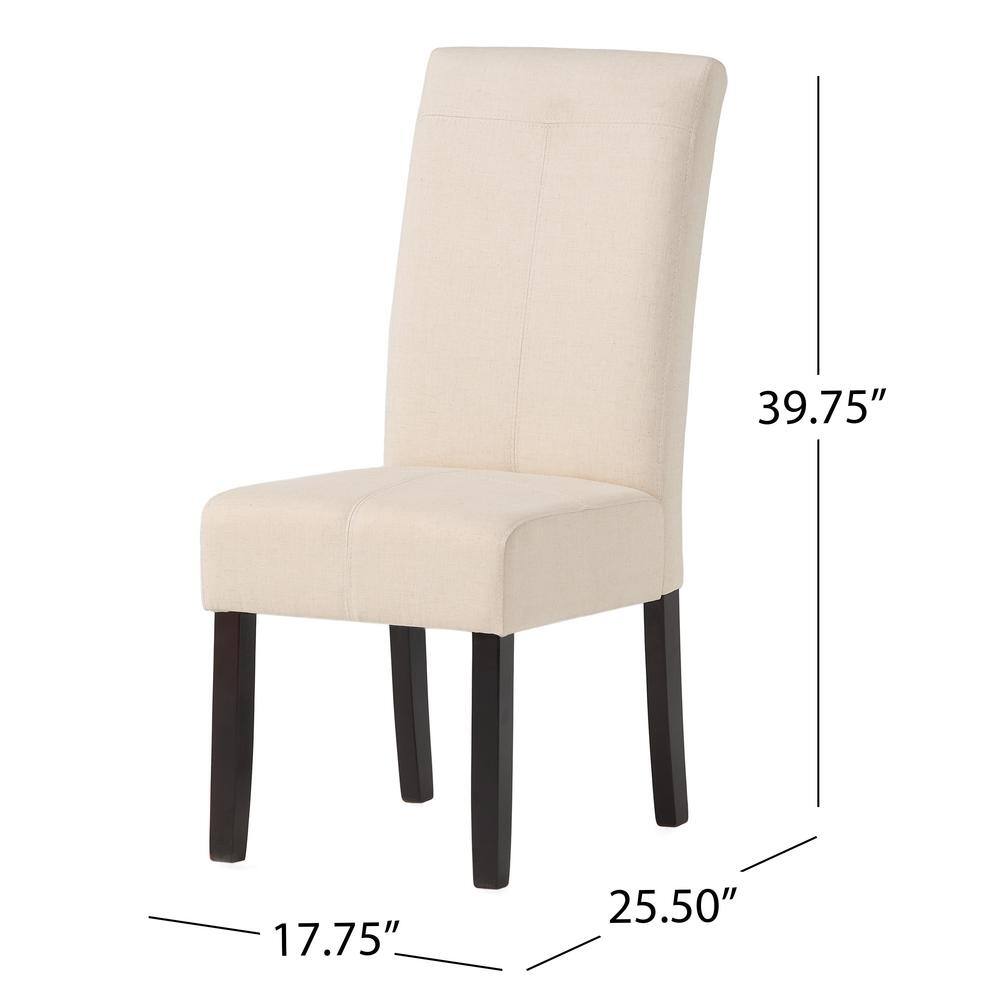 Noble House Pertica Natural Plain T-Stitch Dining Chairs (Set of 2) 165