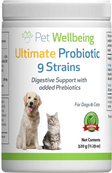 Pet Wellbeing Ultimate Probiotic Powder Digestive Supplement for Dogs