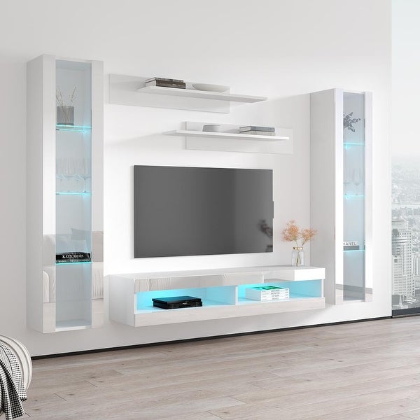 Fly AB2 34TV Wall Mounted Floating Modern Entertainment Center