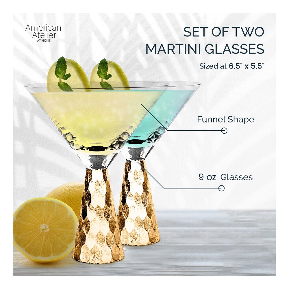 American Atelier Daphne Martini Glasses Set of 2   9 oz.