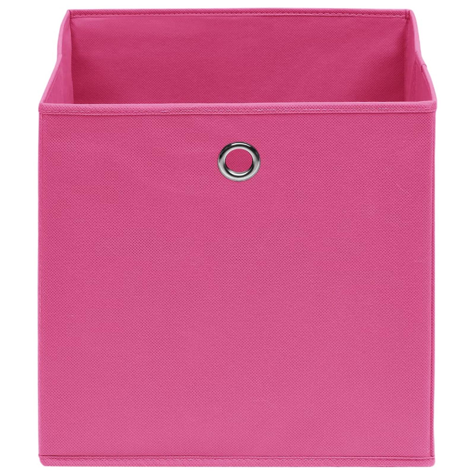 4 Pcs Containers In Non-woven Fabric 28x28x28 Cm Pink No.333738