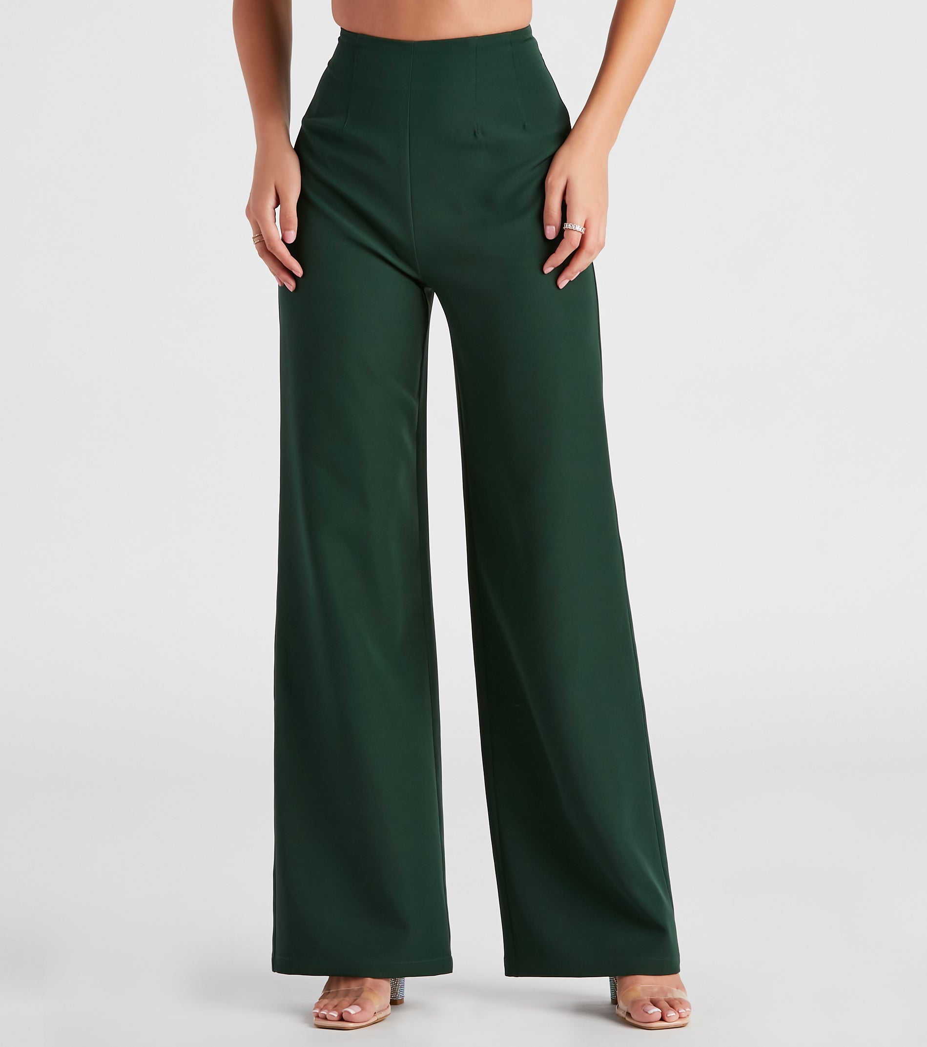 She Means Business Wide-Leg Pants