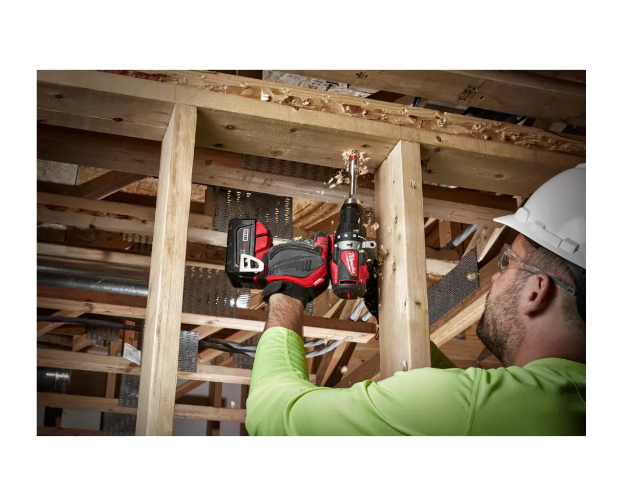 Milwaukee 2902-20 M18 18-Volt Lithium-Ion Brushless Cordless 1/2 in. Compact Hammer Drill Tool Only